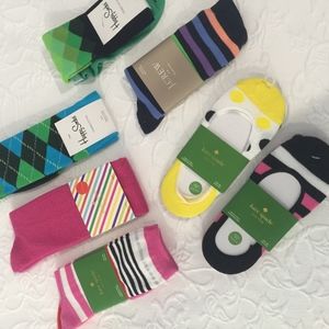 Lot of Designer Socks- Kate Spade and Happy Socks